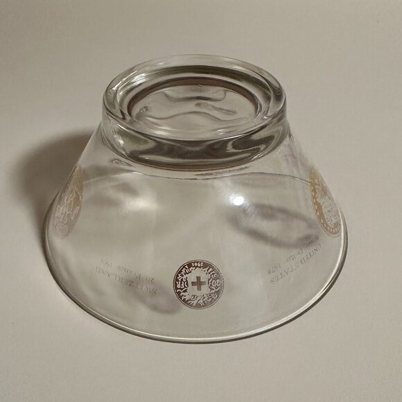 Clear Glass Bowl with Gold Accents - Picture 6 of 16